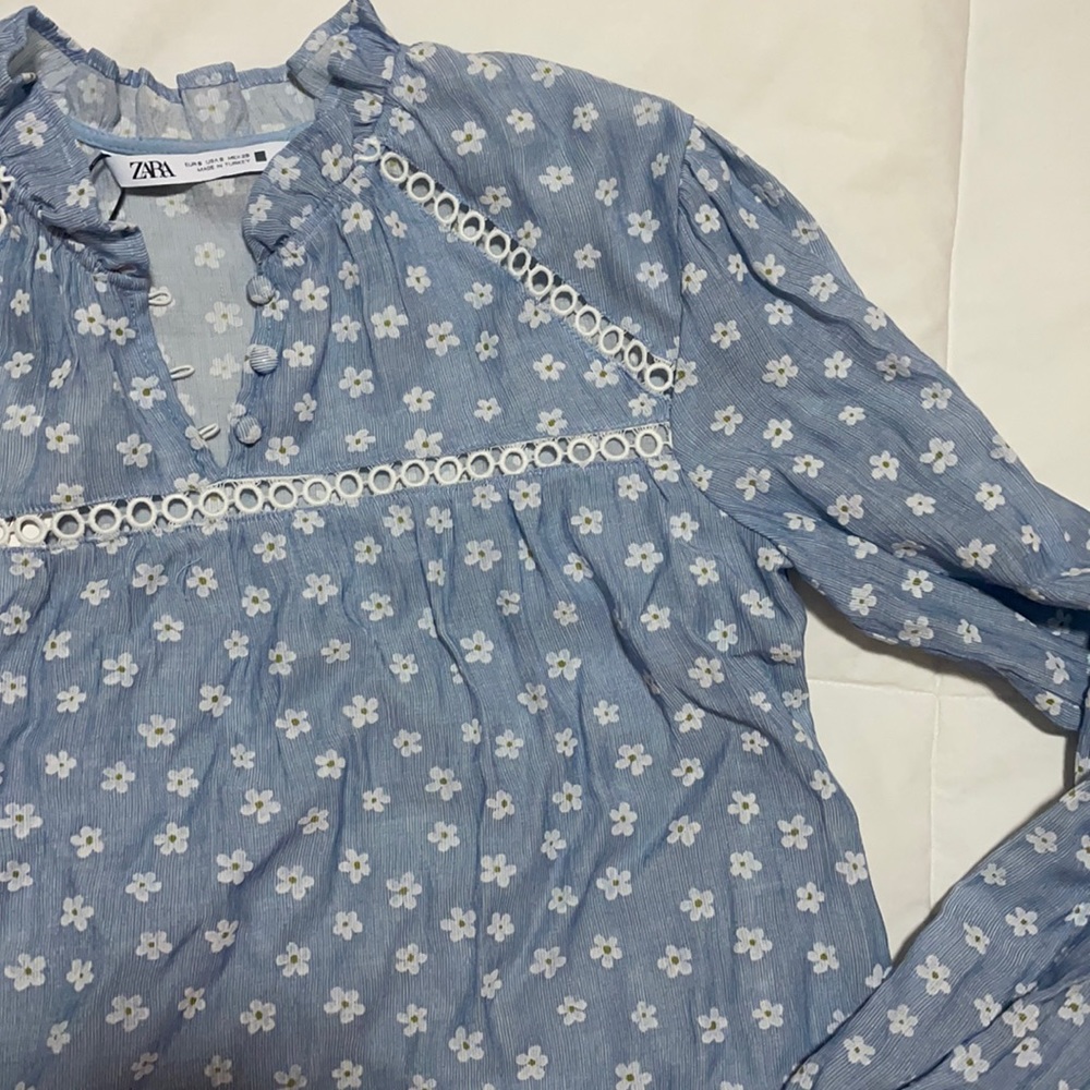 Zara floral blouse